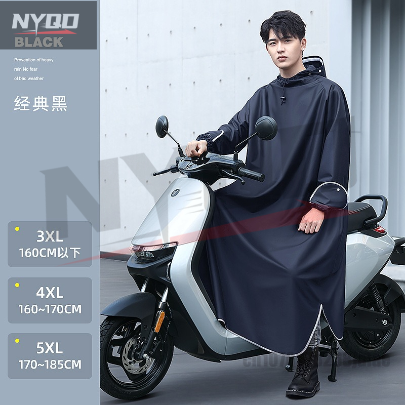 Cycling Gear In Rain - Electric Motorcycle One-piece Single-piece Raincoat Men's