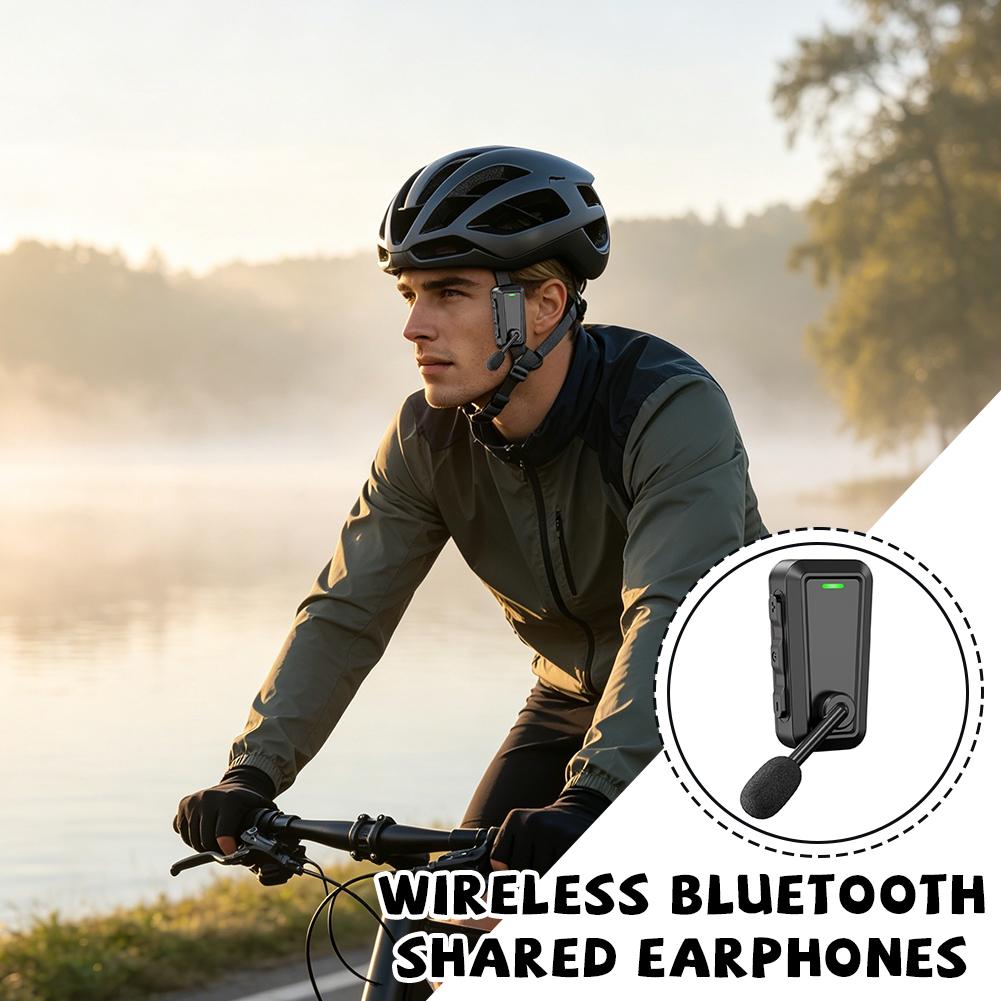 Bicycle Helmet - Helmet Intercom Wireless Headset Noise Cancellation