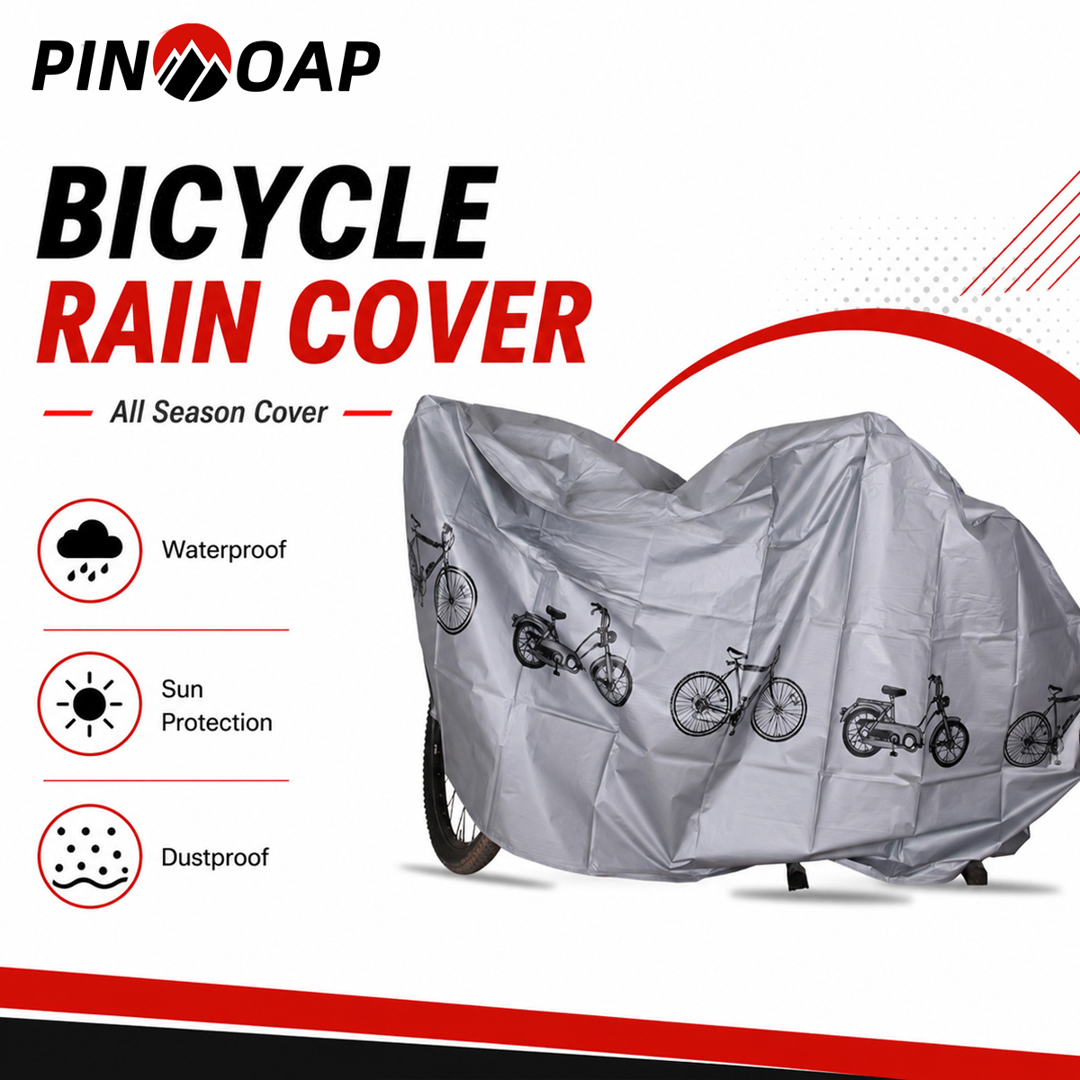 Cycling Gear In Rain - PINMOAP Universal Bicycle Rain Cover Waterproof