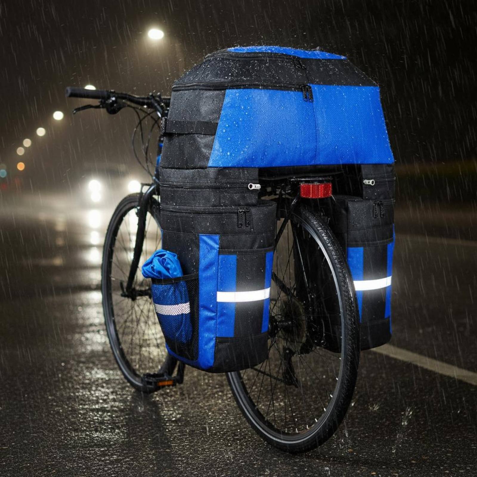 Cycling Gear In Rain - Rear Rack Pannier Bag Rain Cover