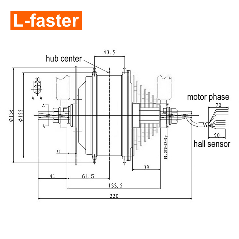 H04 250W 24V 36V 48V Mountain  - Cycling Gear Hub 评论和价格