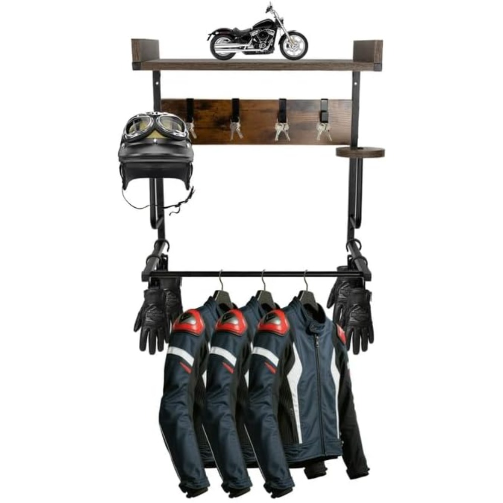 Motorcycle Helmet Holder with  - Cycling Gear Wall Hanger 评论和价格