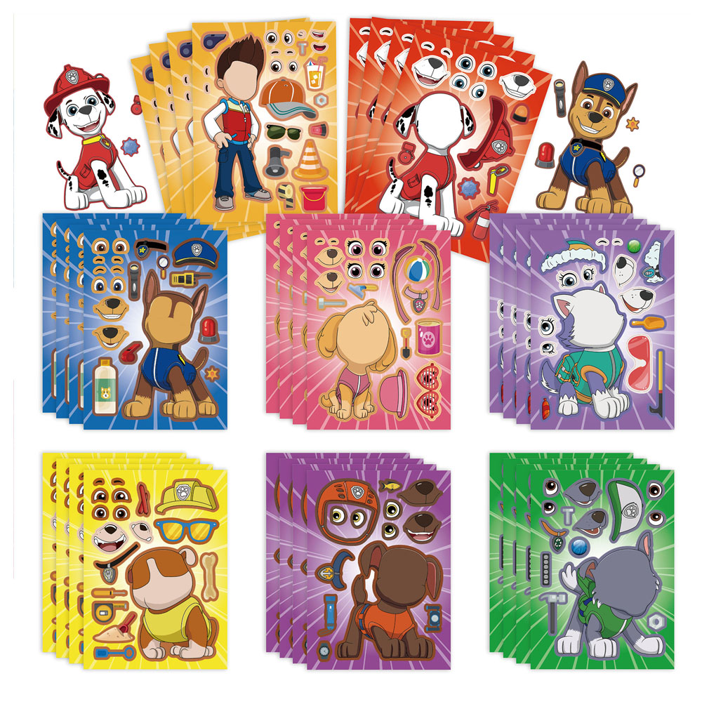 16PCS PAW Patrol Puzzle DIY Ma - Bicycle Helmet 评论和价格