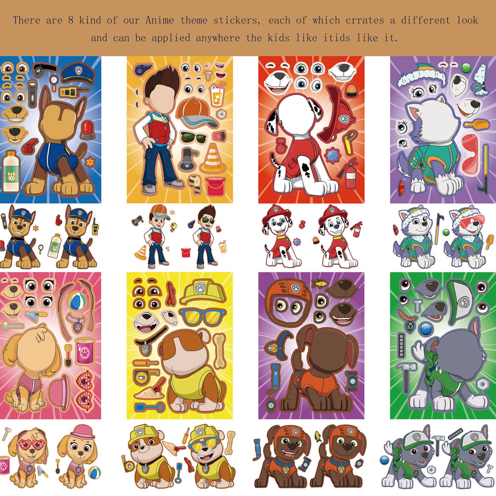 16PCS PAW Patrol Puzzle DIY Ma - Bicycle Helmet 评论和价格