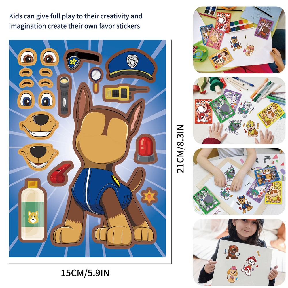 16PCS PAW Patrol Puzzle DIY Ma - Bicycle Helmet 评论和价格
