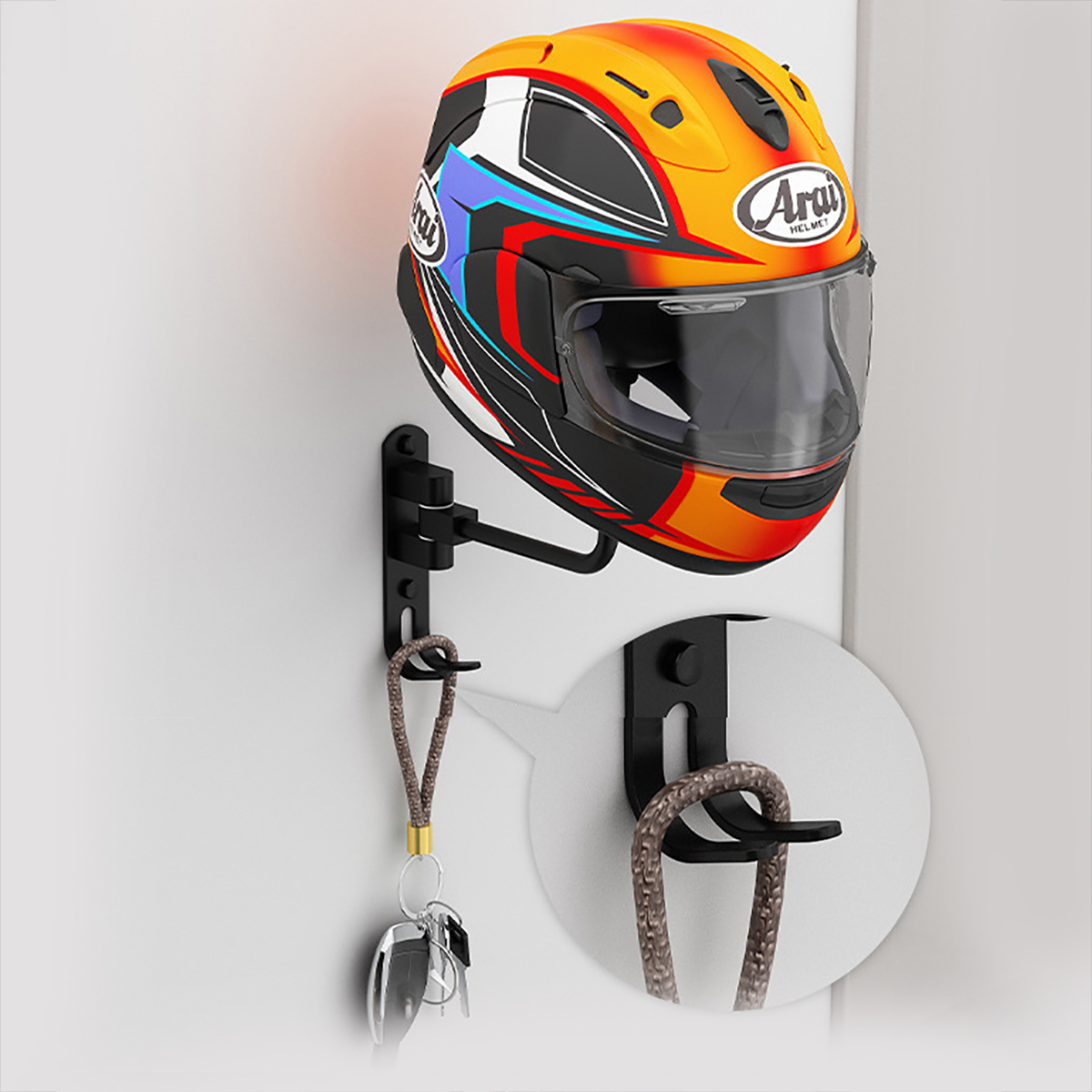 Wall Mount Metal Motorcycle He - Cycling Gear Wall Hanger 评论和价格