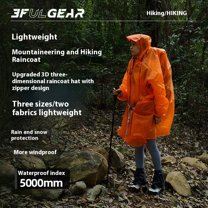 3F UL GEAR Zipper Raincoat 15D - Cycling Gear In Rain 评论和价格