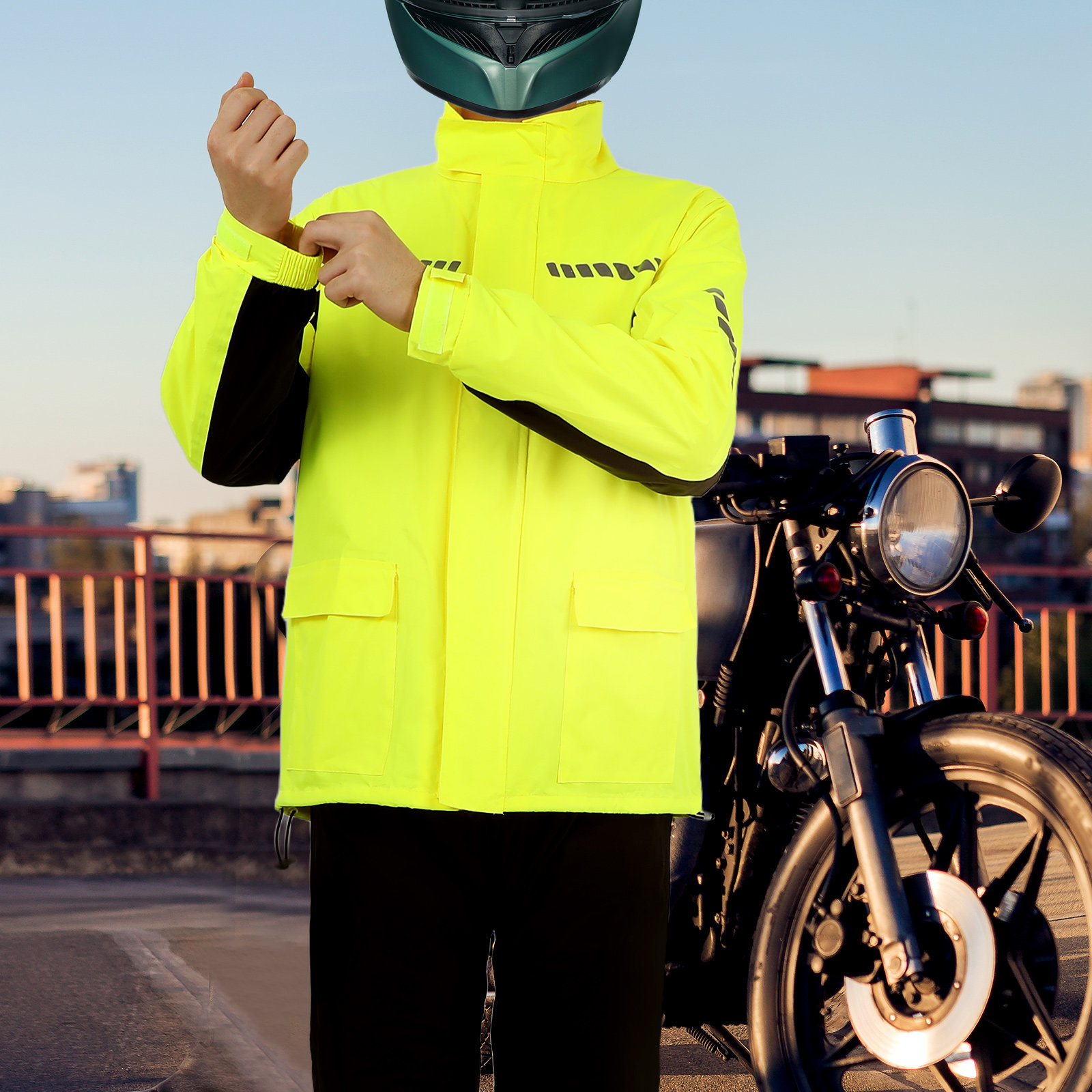 1Set Men Outdoor Cycling Rain  - Cycling Gear In Rain 评论和价格