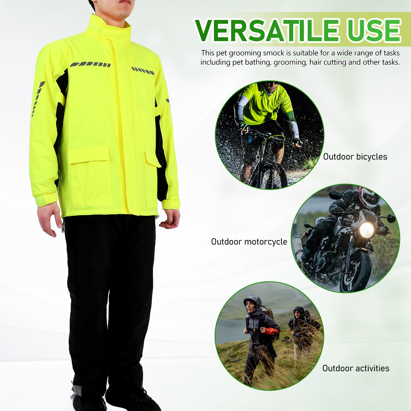 1Set Men Outdoor Cycling Rain  - Cycling Gear In Rain 评论和价格