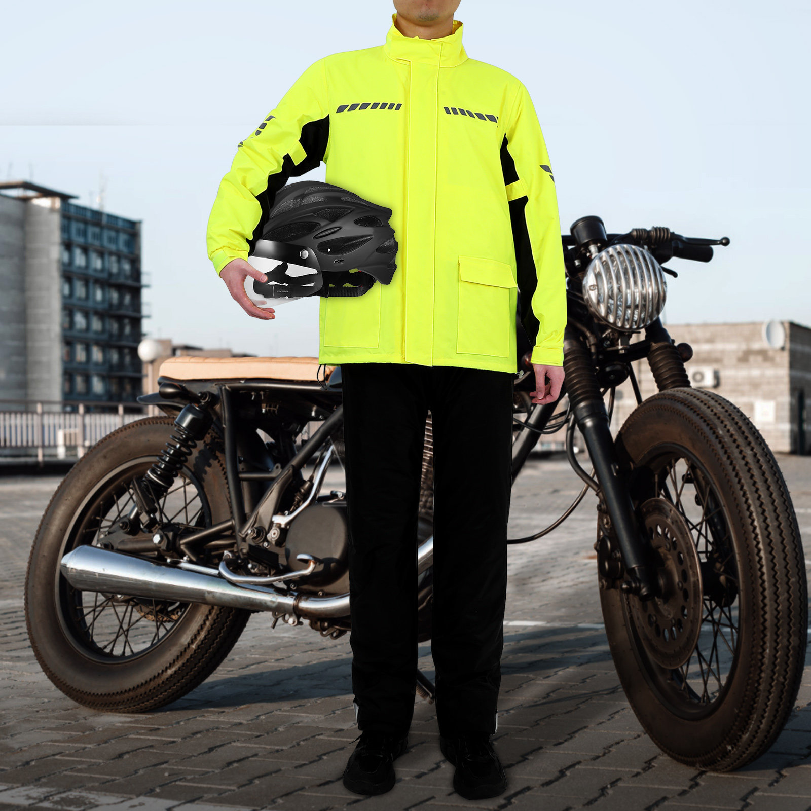 1Set Men Outdoor Cycling Rain  - Cycling Gear In Rain 评论和价格