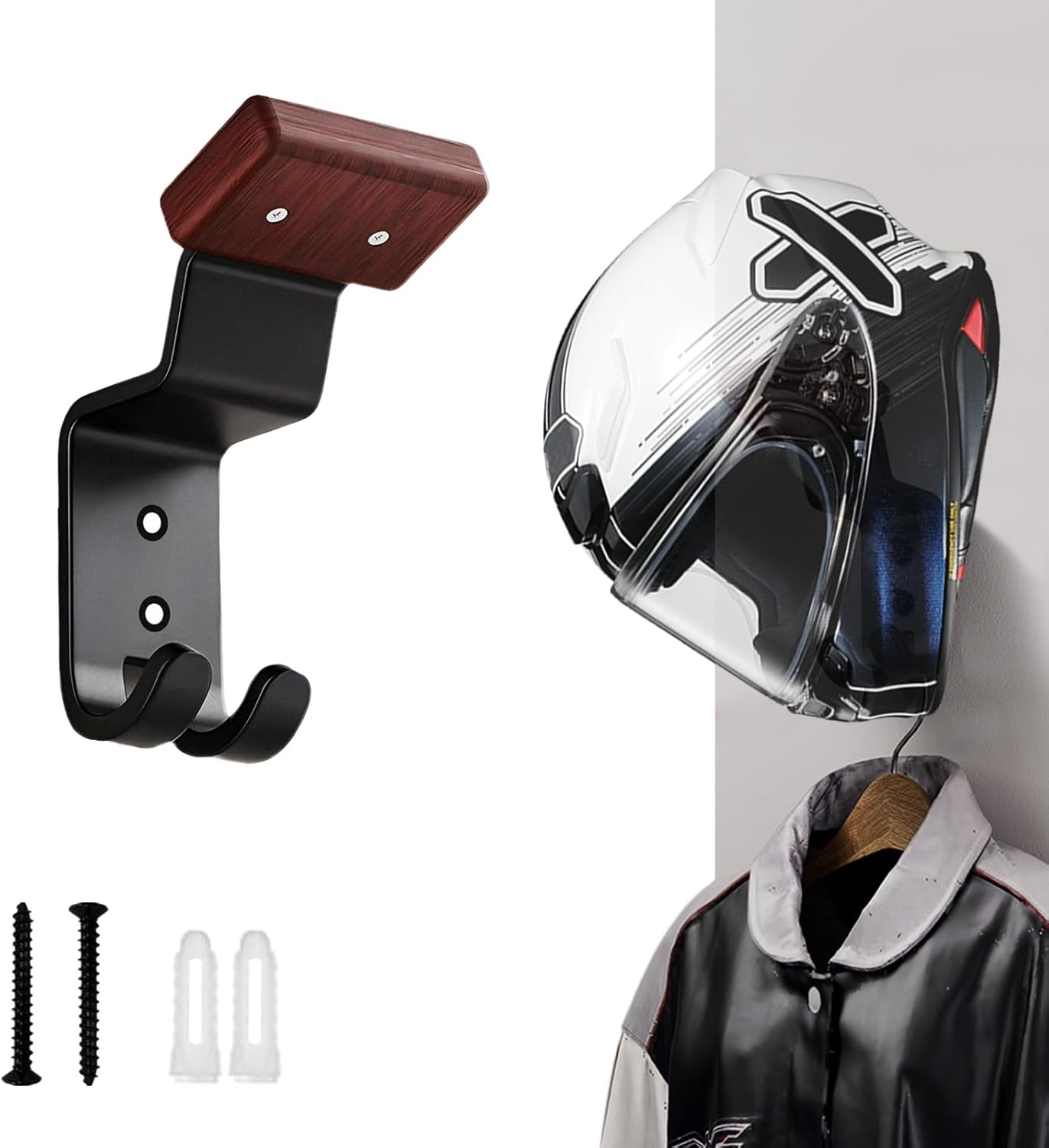 Motorcycle Helmet Holder Wall  - Cycling Gear Wall Hanger 评论和价格