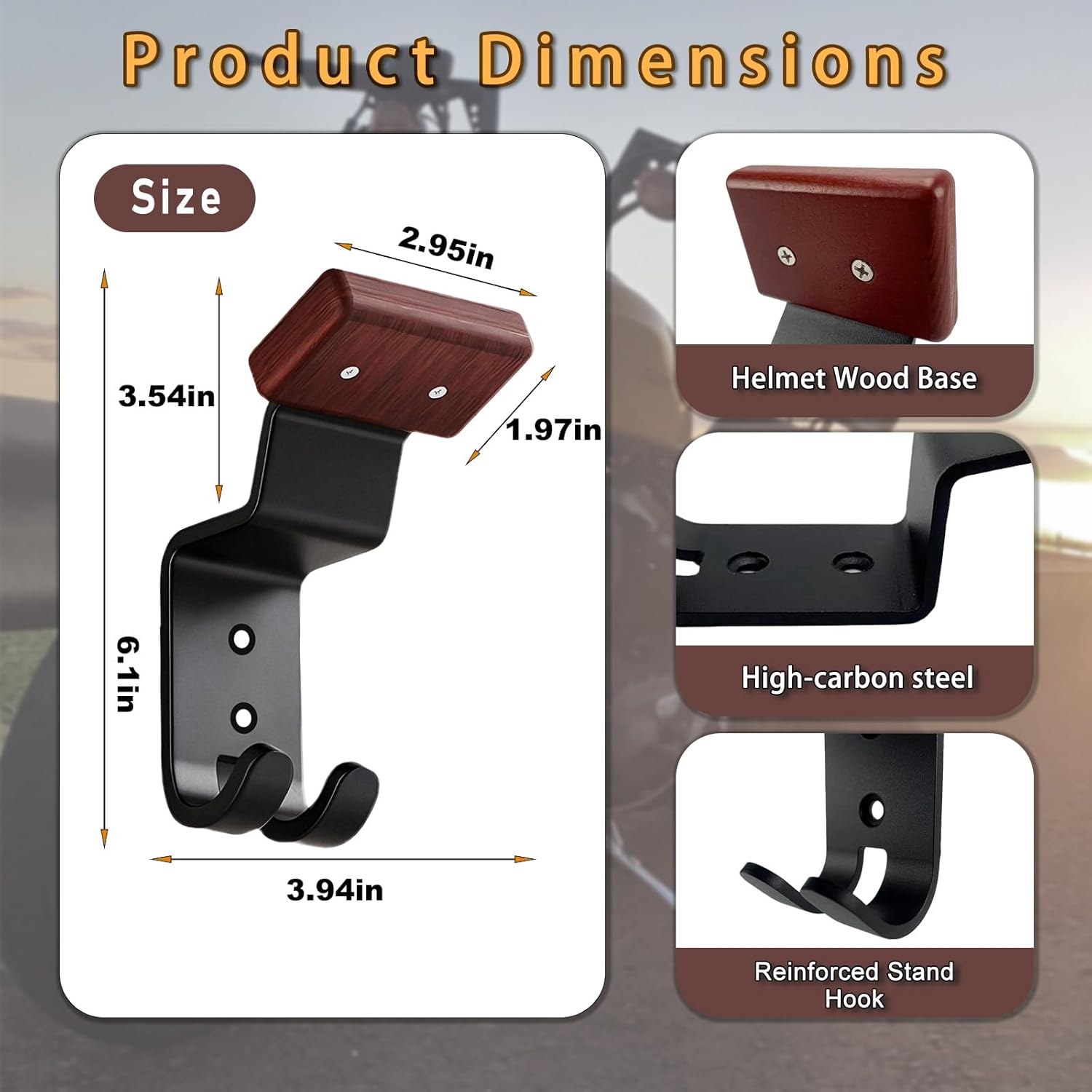 Motorcycle Helmet Holder Wall  - Cycling Gear Wall Hanger 评论和价格